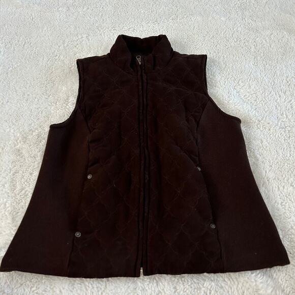 Relativity Jackets & Blazers - Womens Small Brown Vest Suede Soft Preppy Granola Girl Tomato Gorpcore